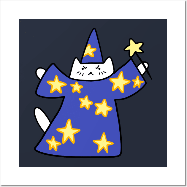 Wizard Cat Wall Art by saradaboru